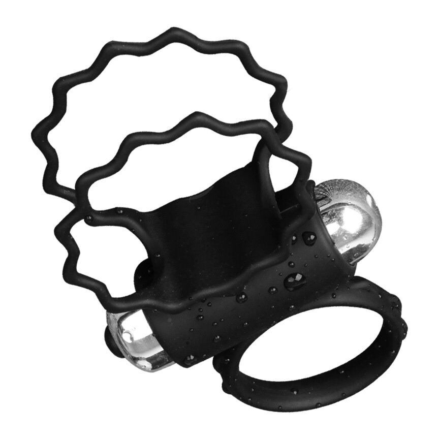 Silicone Vibrating Penis Cock and Ball Ring Enhancer Sex-toys for Couples Men