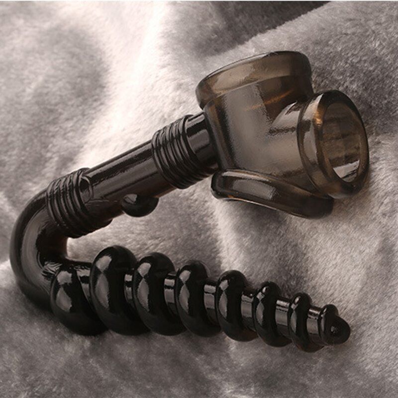 Male Erection Enhancer Penis Cock Balls Ring Cage with Anal Sex Butt Plug Toys