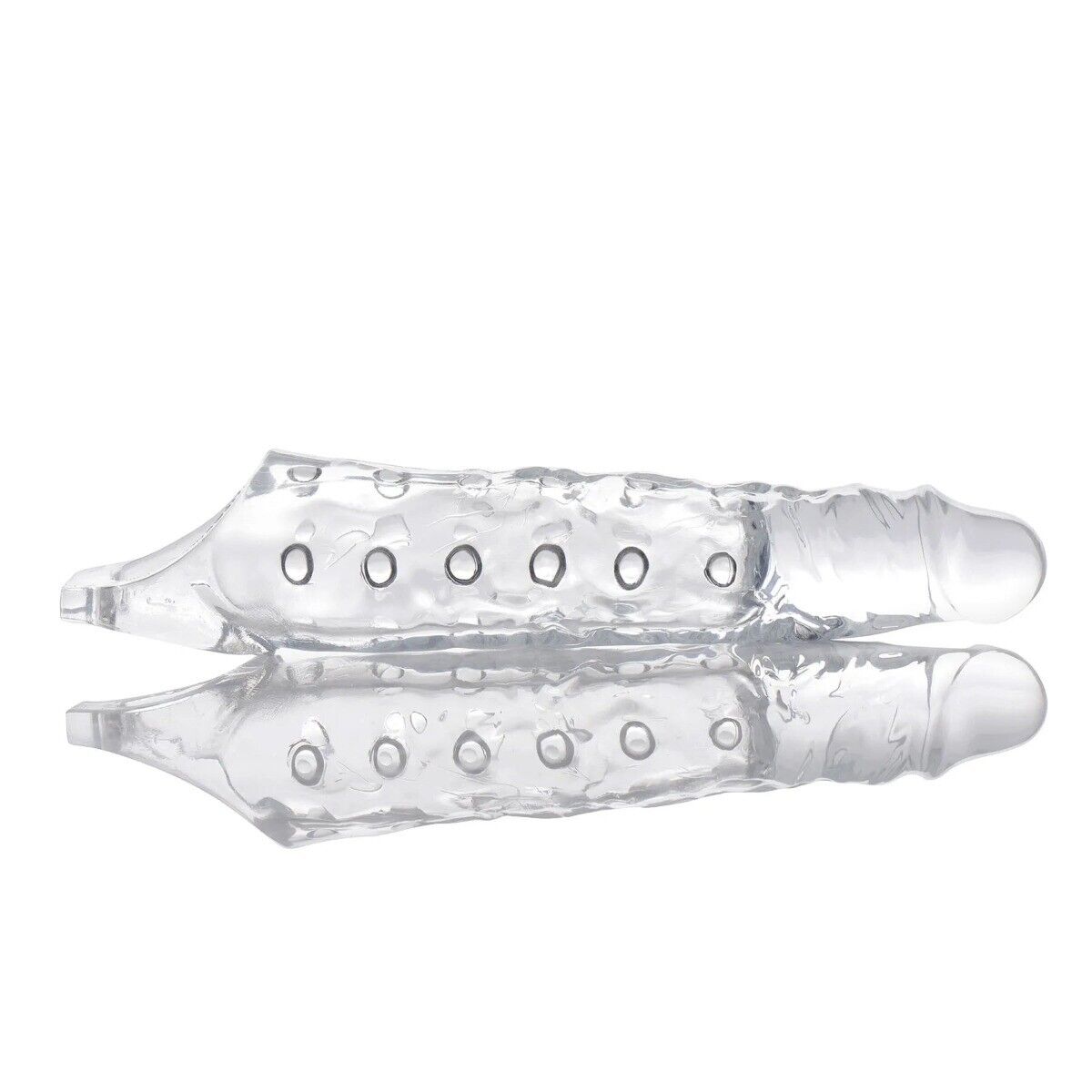 Clear 3" Cock Sheath Male Penis Extension Extender Girth Enhancer Enlarger
