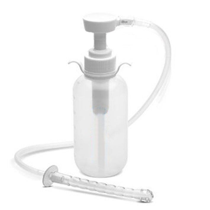 300ml Pump Action Douche Enema Bottle with Nozzle Vaginal Anal Cleaning