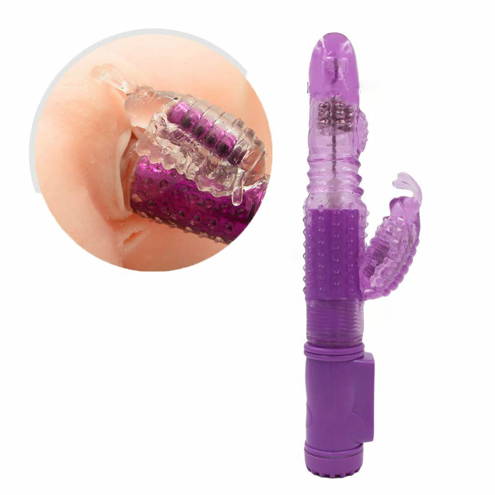 Thrusting Slim Slender Butterfly Clit G-spot Rabbit Vibrator Sex-toys for Women