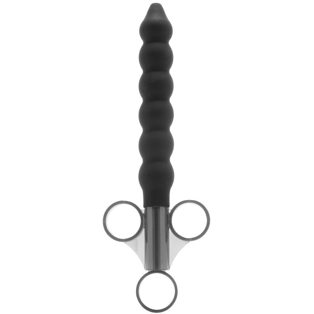 Beaded Silicone Personal Lubricant Applicator Syringe Shooter Launcher