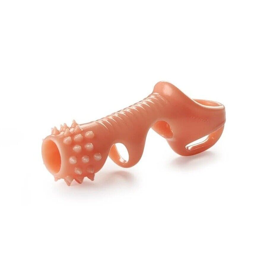 Male Penis Extension Sleeve Sheath Cock Ball Ring Girth Enhancer Enlarger