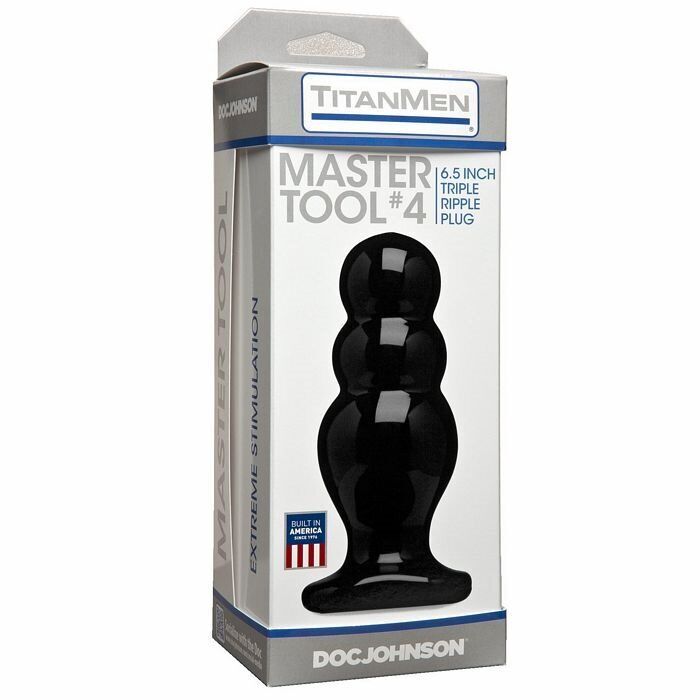 Doc Johnson TitanMen Trainer Tool No 4 Anal Sex Play Butt Plug Beads Dildo Dong
