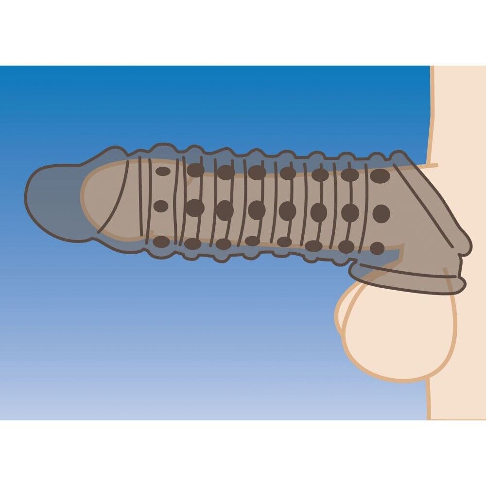 Size Matters Add 1.5" Male Penis Extension Sleeve Extender Girth Enhancer Sheath