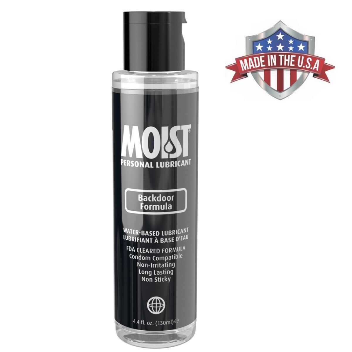 Moist Water based Personal Lubricant Premium Formula Made in USA 4.4 oz