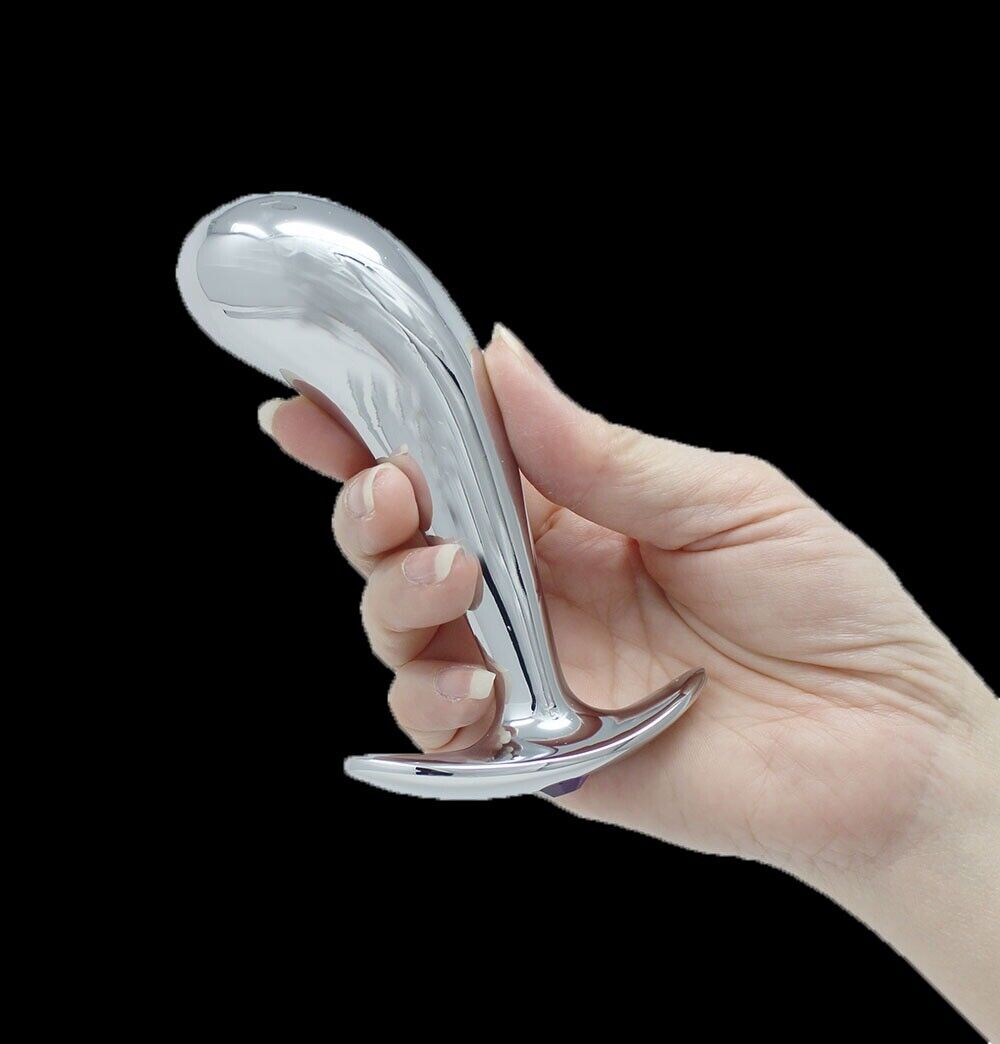 Metal Steel P-spot Anal Probe Butt Plug Male Orgasm Prostate Massager Stimulator