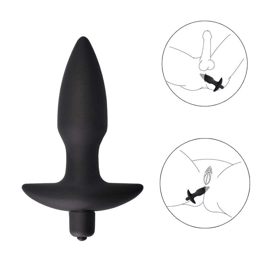 8x Speed Vibrating Silicone Anal Butt Plug Dildo Vibe Vibrator Anal Sex Toys