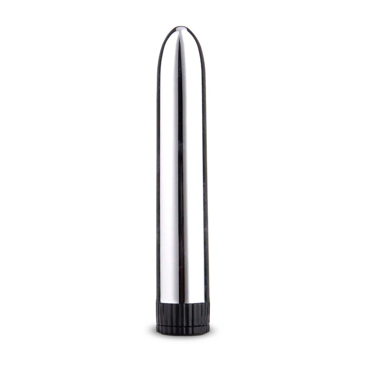 Classic Smooth Slimline Silver Vibrator Female Massager Stimulator Sex Toy