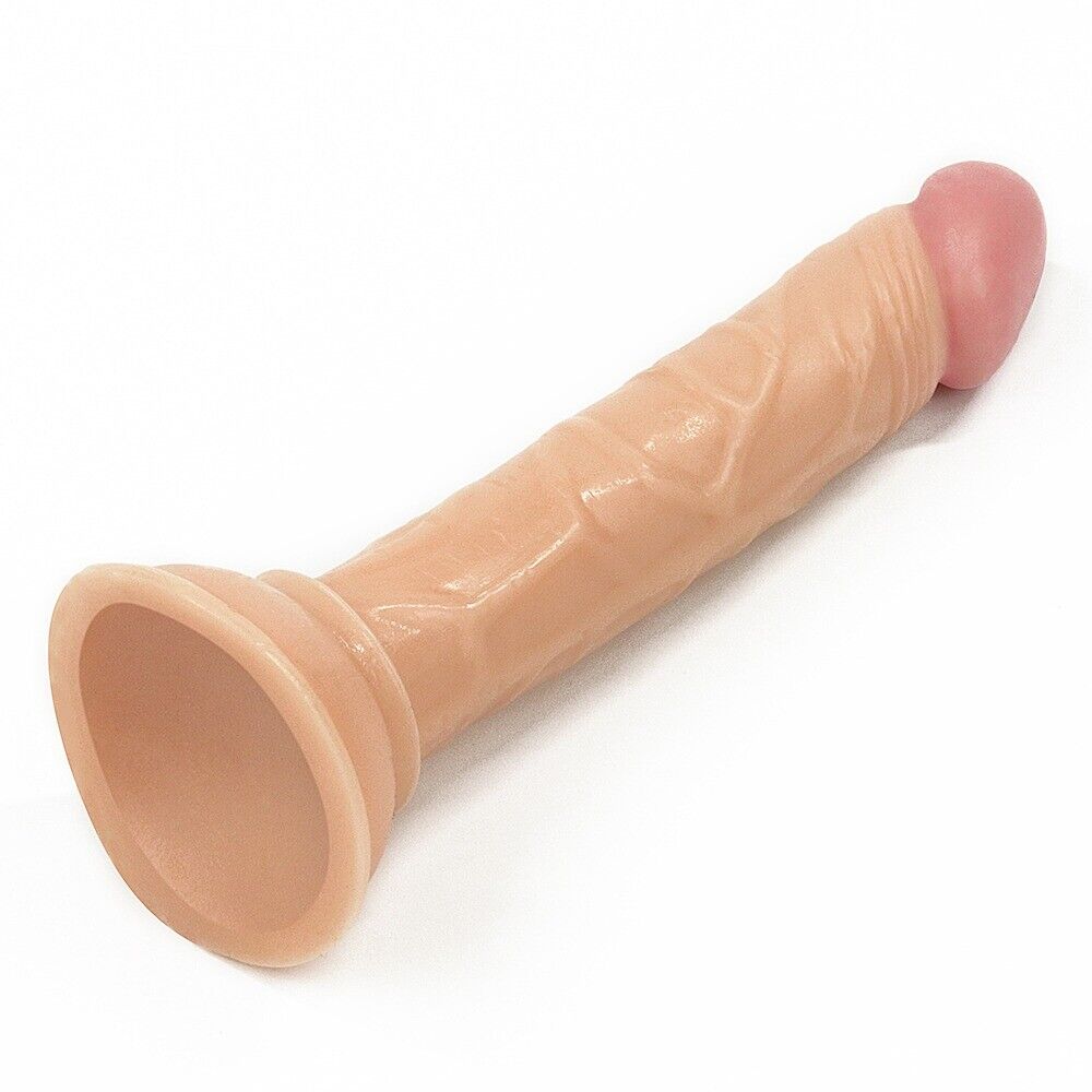 Beginner 5" Slim Realistic G-spot Anal Dildo Dong Sex Toys for Men Women Couples