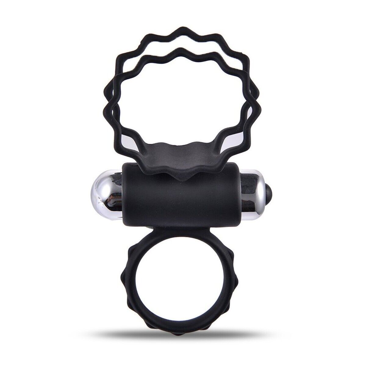 Silicone Vibrating Penis Cock and Ball Ring Enhancer Sex-toys for Couples Men