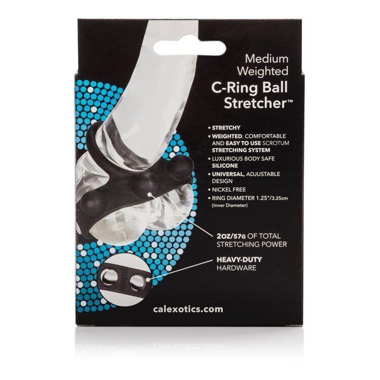 Silicone Stretchy Medium Cock Ring Scrotum Ball Stretcher with Added Weight