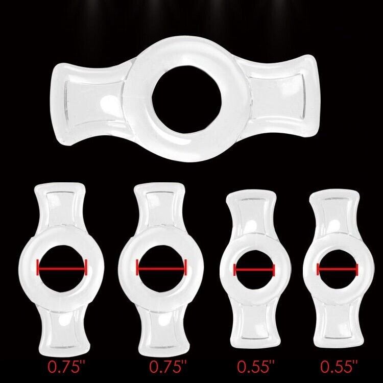 4 Stretchy Penis Enhancing Prolong Delay Cock Rings Male Erection Enhancer