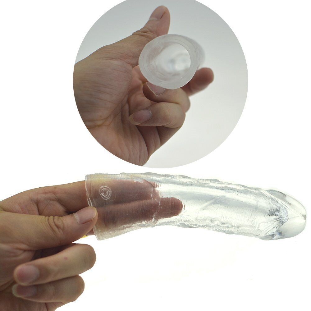 3PK Clear Male Penis Extension Sleeve Extender Cock Sheath Enhancer Enlarger