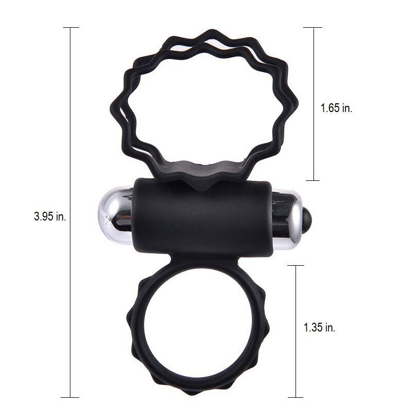 Silicone Vibrating Penis Cock and Ball Ring Enhancer Sex-toys for Couples Men