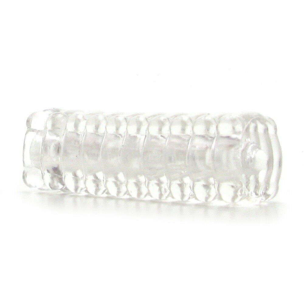 Ribbed Clear Male Masturbator Penis Cock Stroker Masturbation Hand Job Sleeve