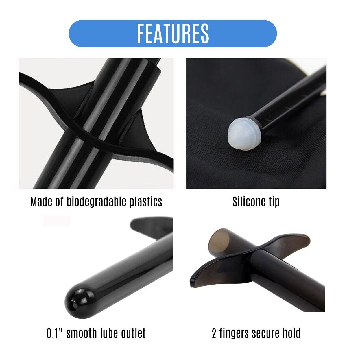 2PK Lube Tube Personal Lubricant Applicator Syringe Shooter Launcher
