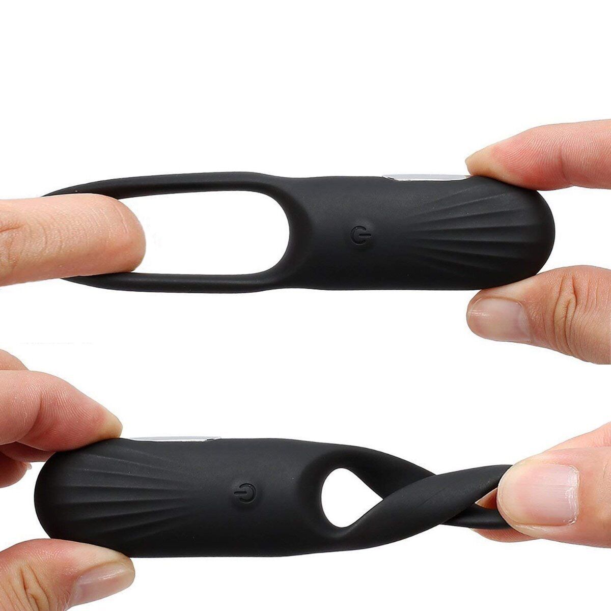 Rechargeable Vibrating Penis Cock Ring Prolong Delay Sex Toys for Men Couples