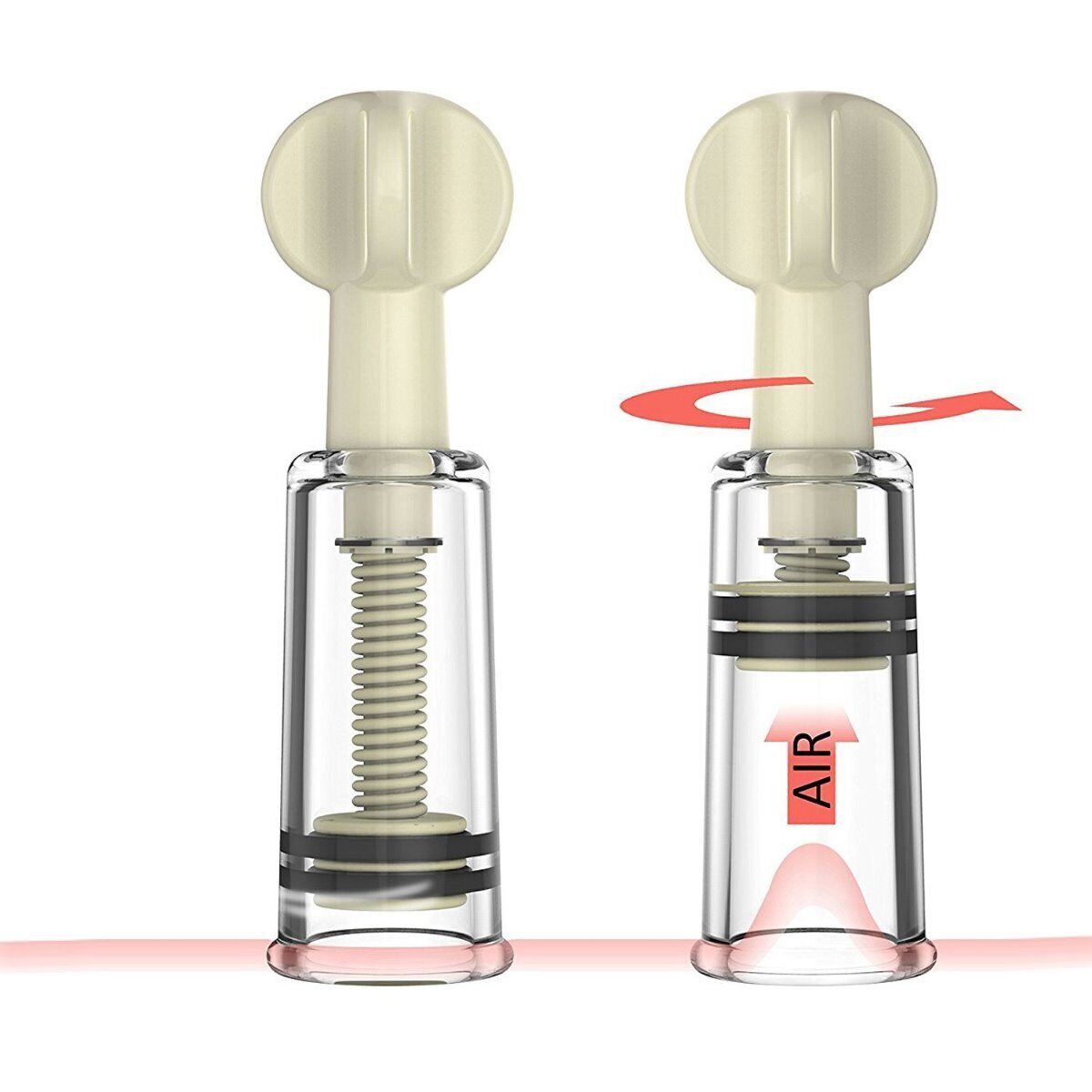 Twisted Clit Pussy Breast Nipple Suckers Clamps Suction Pump SM Bondage Sex Toys