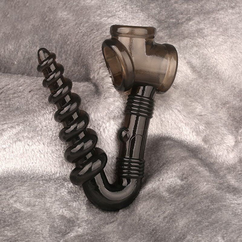 Male Erection Enhancer Penis Cock Balls Ring Cage with Anal Sex Butt Plug Toys