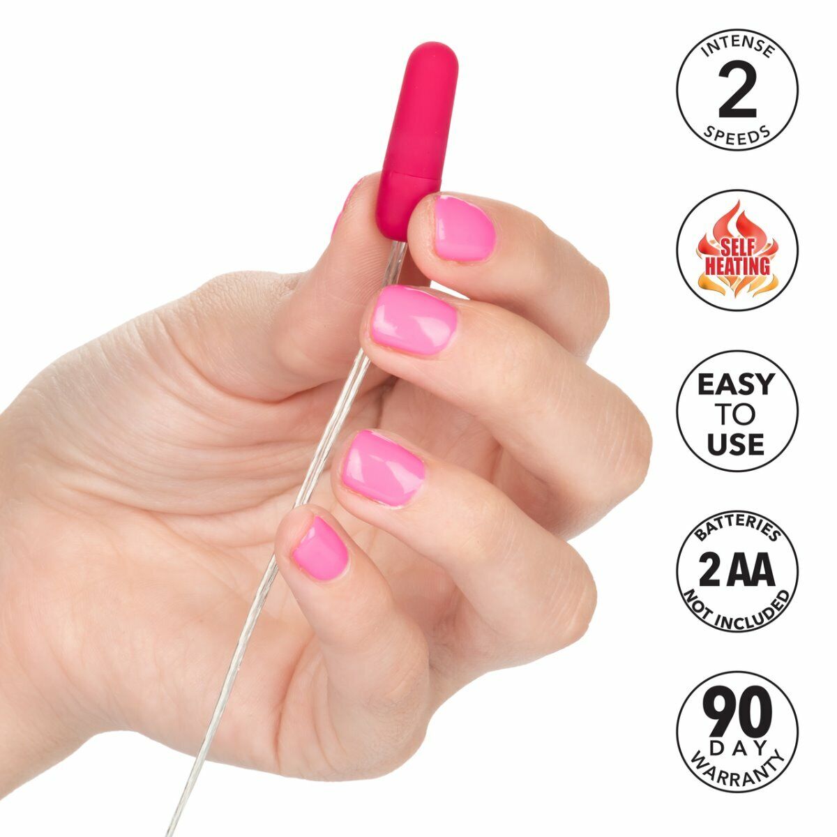 Slim Self-heating Whisper Micro Bullet Egg Vaginal Clit Anal Sex Climax Vibe