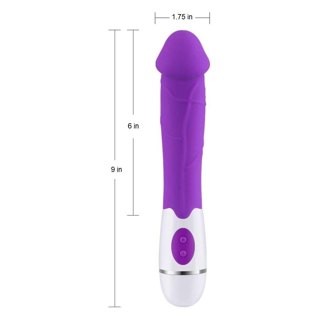 Silicone Flexible Realistic Anal Clit G-spot Vibrator Massager Sex Toy for Women