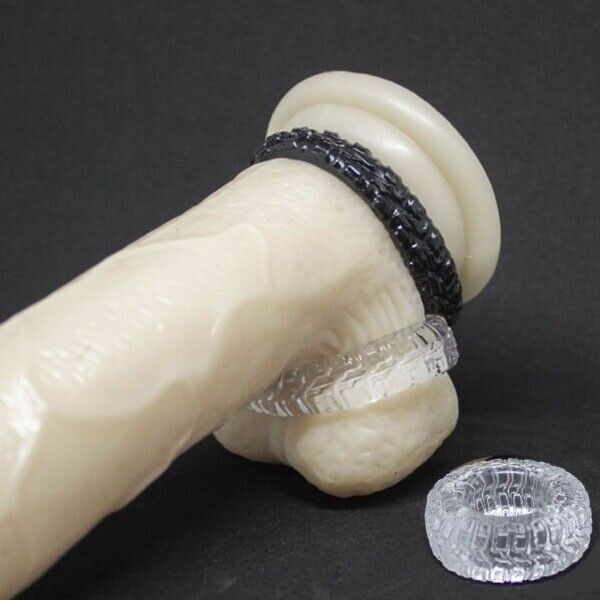 Silicone Truck Tire Penis Cock Rings Ball Stretcher Sex Toys for Men Couples