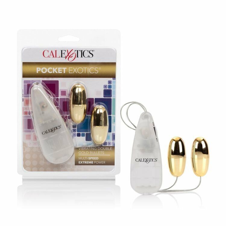 Vibrating Double Gold Bullets Vaginal Anal Climax Orgasm Sex Egg Vibe Vibrator