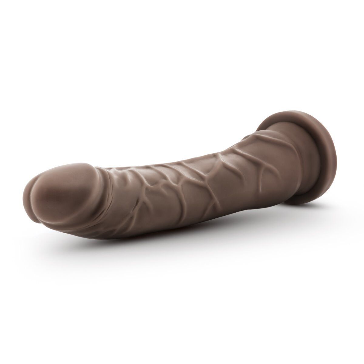 8.5" Bendable Flexible Black Realistic G-spot Anal Dildo DOng with Suction Cup