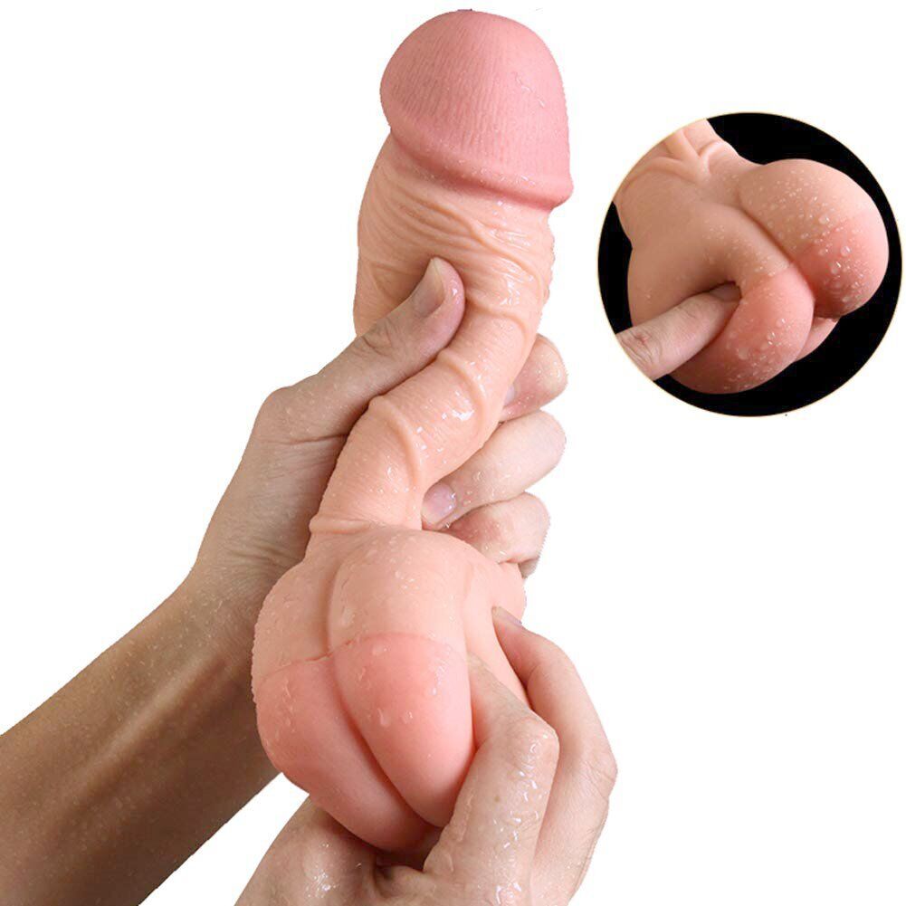 Realistic Male Penis Extension Cock Stroker Sleeve Masturbator Anal Sex Toy for