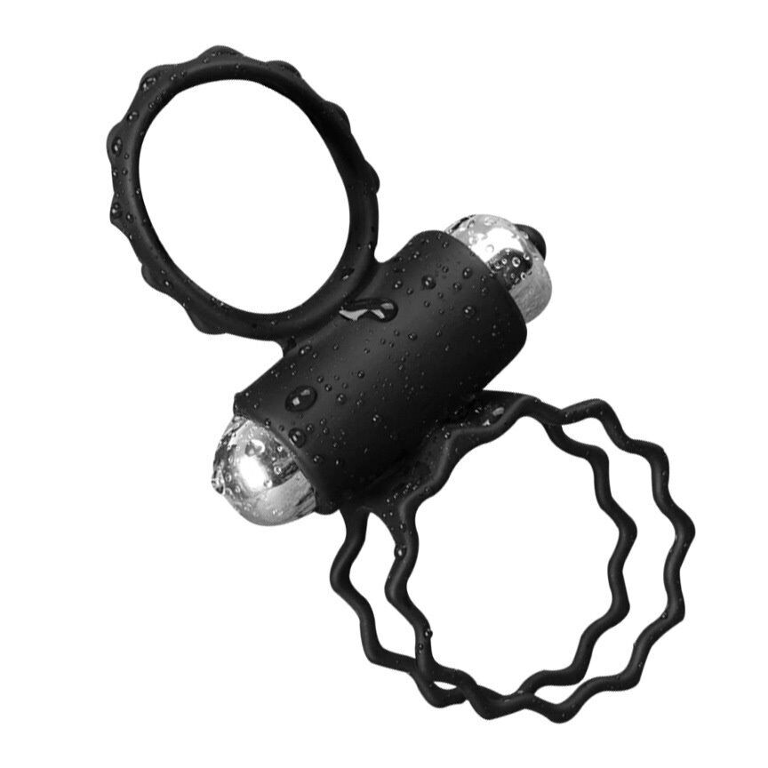 Silicone Vibrating Penis Cock and Ball Ring Enhancer Sex-toys for Couples Men