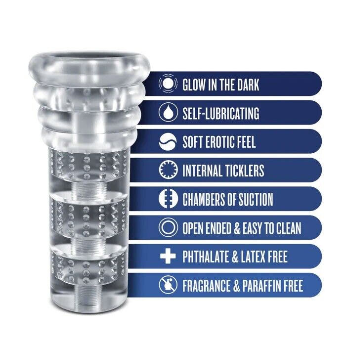 Glow in the Dark Self-Lubricating Cock Stroker Masturbator Masturbation Sleeve