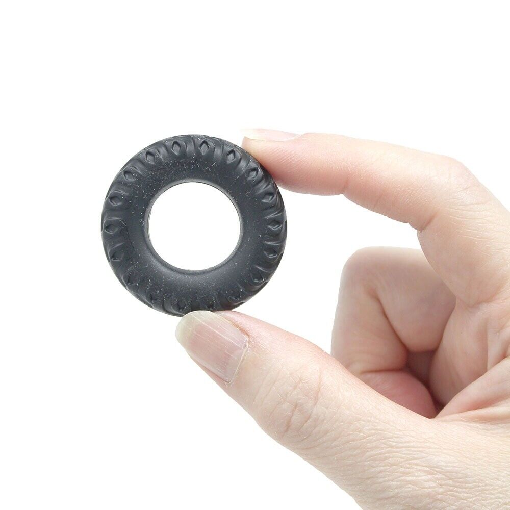 2 Stretchy Silicone Male Penis Enhancer Prolong Delay Sex Cock Ring for Men