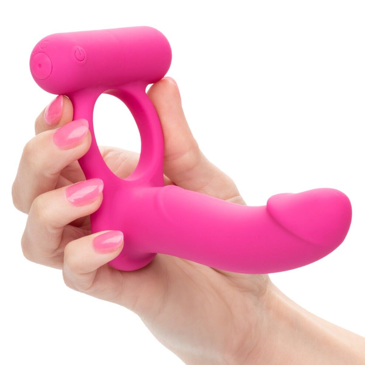 Rechargeable Double Diver Vibrating Double Penetration Cock Ring Anal Plug