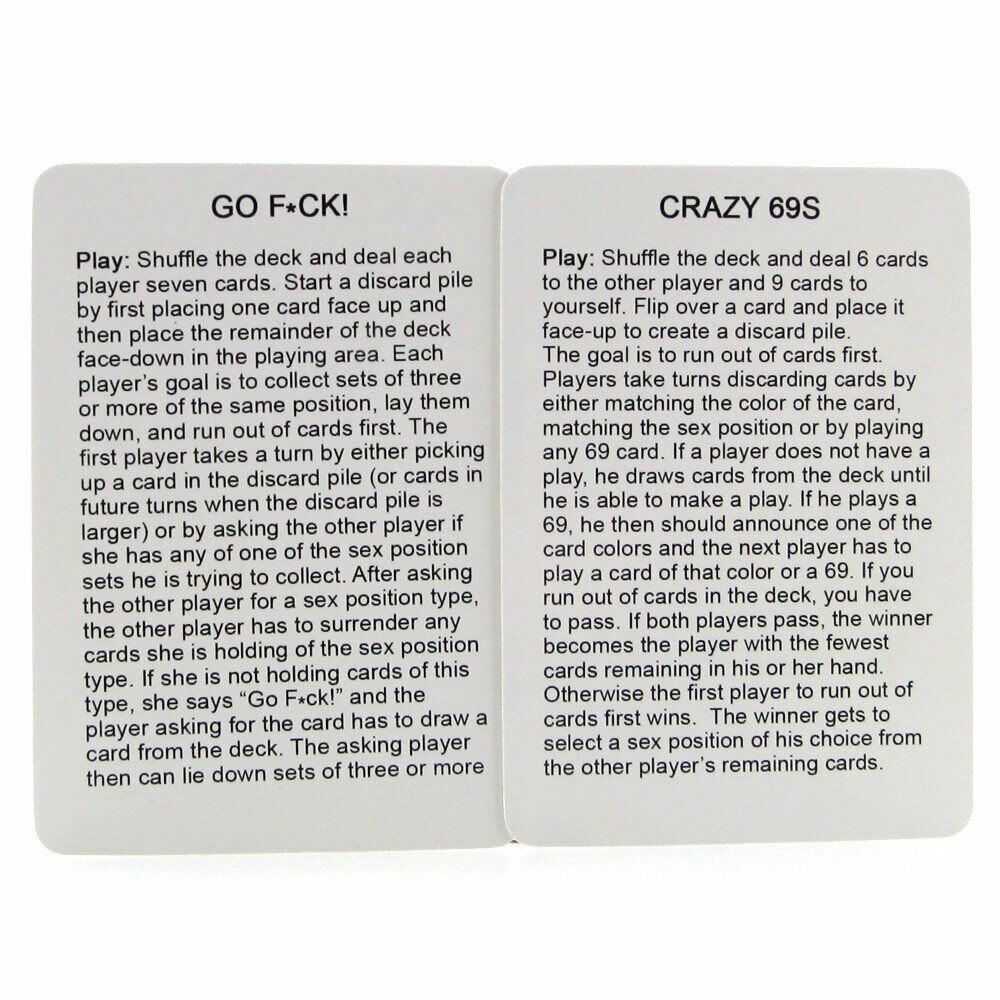 Go F*ck Card Game Lover Couple Adult Bedroom Sex Postion Games