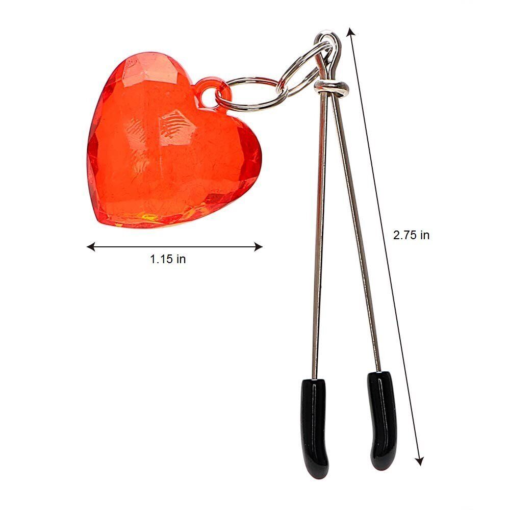 Adjustable Heart Breast Nipple Clamps Labia Clit Clip Bondage Sex-toy for Couple