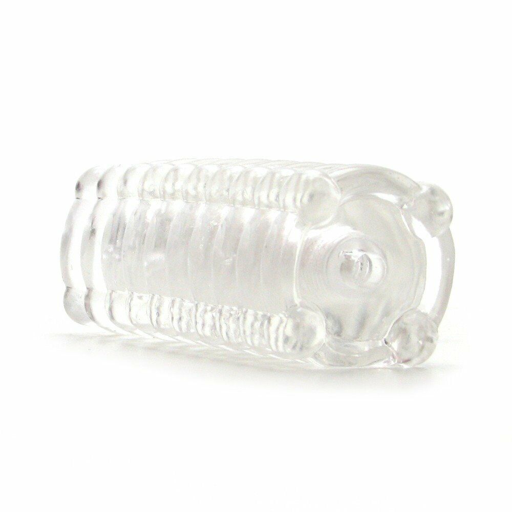 Ribbed Clear Male Masturbator Penis Cock Stroker Masturbation Hand Job Sleeve