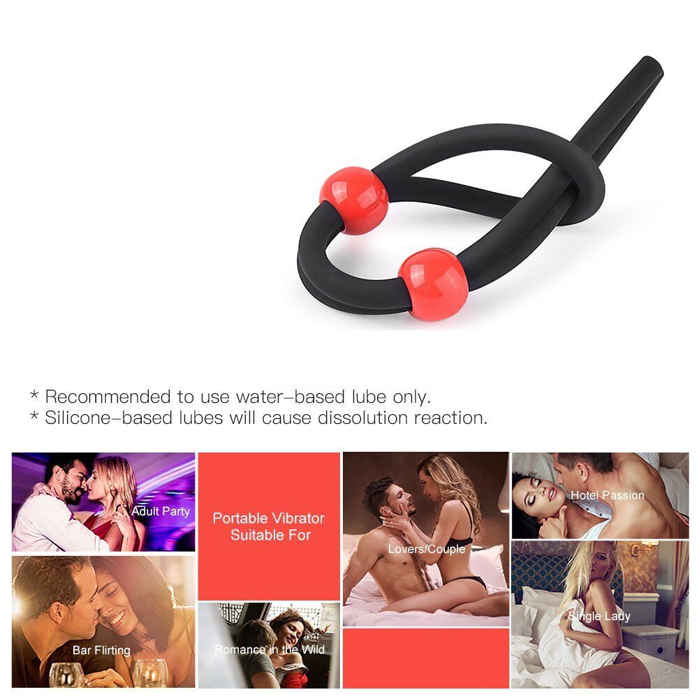 Stretchy Adjustable Silicone Lasso Penis Cock Ring Set of 3 Male Enhancer