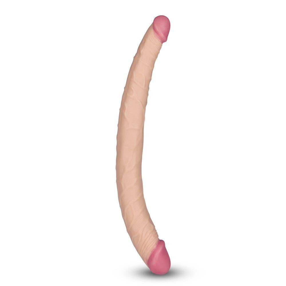 14" Flexible Realistic G Spot Anal Double Penetrator Ended Dildo Dong DP Sex Toy