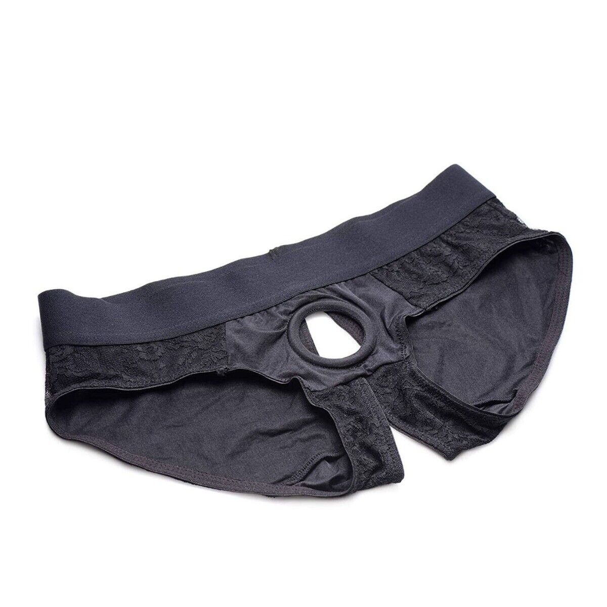 Lace Envy Black Crotchless Panty Strap On Harness L-XL Sex-toys for Women Couple