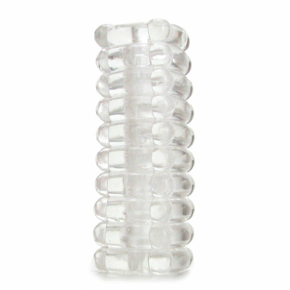 Ribbed Clear Male Masturbator Penis Cock Stroker Masturbation Hand Job Sleeve