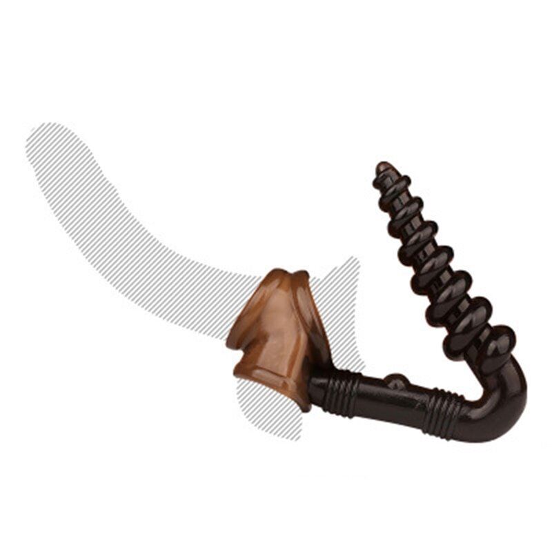Male Erection Enhancer Penis Cock Balls Ring Cage with Anal Sex Butt Plug Toys