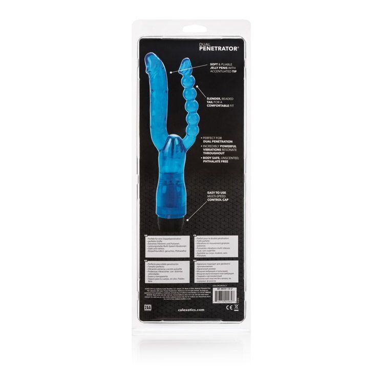 Dual Penetrator Clit G-spot Anal DP Sex Double Penetration Vibe Vibrator Dildo