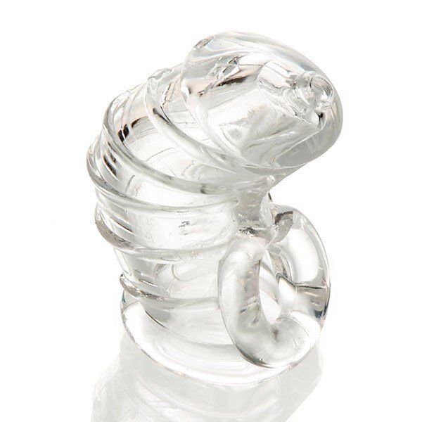 Detained Soft Clear Male Body Chastity Cage Penis Erection Restriction