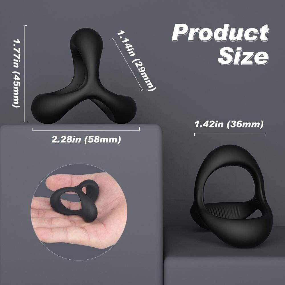 Soft Stretchy Silicone Penis Cock Ball Ring Enhancer Sex Toy for Men Couple