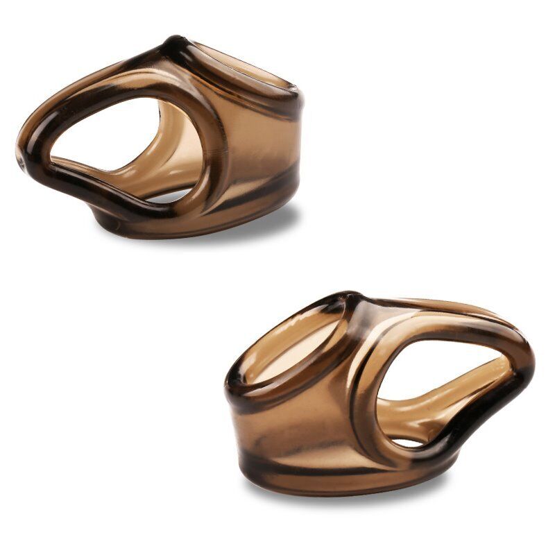 Stretchy Penis Erection Enhancer Cock Ring Cage Sleeve Ball Stretcher Splitter