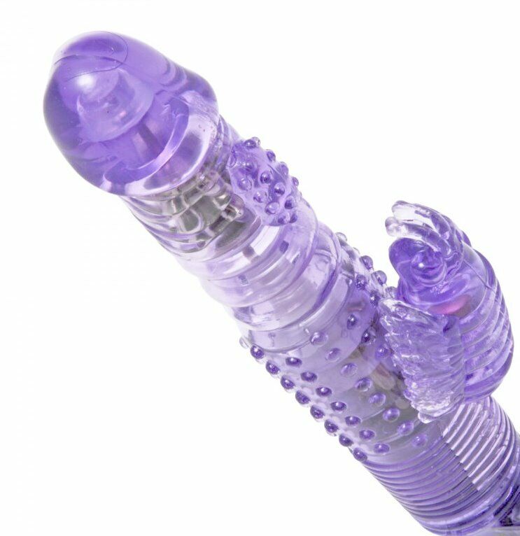 Thrusting Slim Slender Butterfly Clit G-spot Rabbit Vibrator Sex-toys for Women
