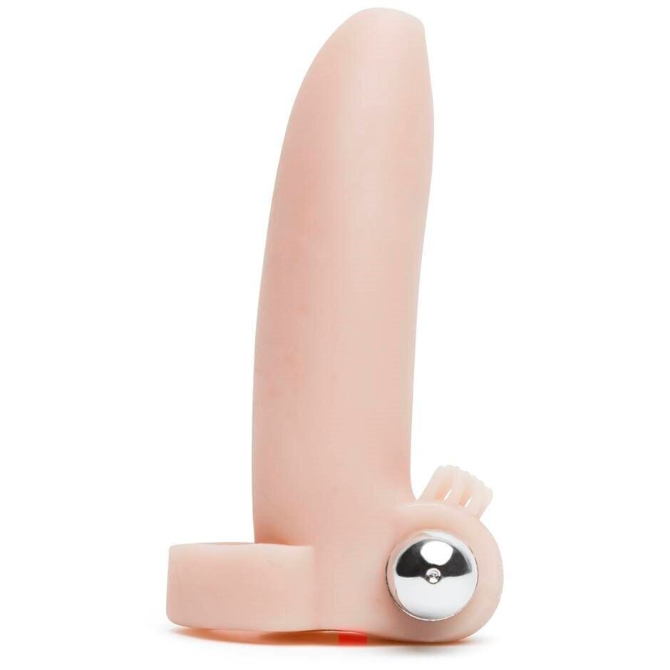 RealFeel Vibrating Cock Sleeve Sheath Penis Extension Girth Enhancer + Ball Loop