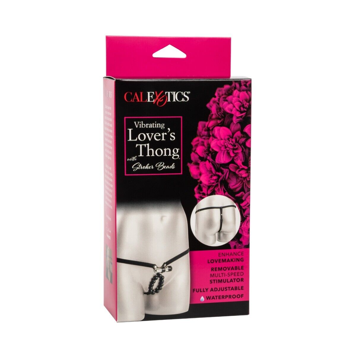 Crotchless Vibrating Lover's Thong Panties Panty w/ Cock Penis Stroker Beads