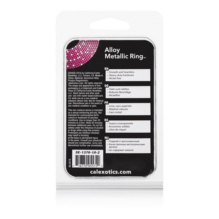 Smooth Seamless Metallic Aluminum Metal Penis Enhancer Cock Ring Band Medium
